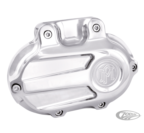 Performance Machine Beautiful replacement for the stock clutch release cover that is fitted to the right side of your transmission. Available in chrome, black Contrast Cut that shows bare machined aluminum cuts, black Platinum Cut that shows bare polished aluminum cuts, or P