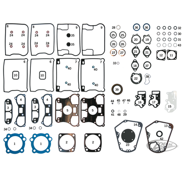 Athena INDIVIDUAL GASKETS, O-RINGS AND SEALS FOR 1984 THRU 1999 EVOLUTION BIG TWIN, 5pck ROCKER COVER LOWER CORK H.D. 1340