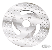 Zodiac (Genuine Zodiac Products) REV"O"LUTION "DIRECTIONAL" DRILLED POLISHED DISC BRAKE ROTORS, GZP Revolution st rotor rght 11.5"polish