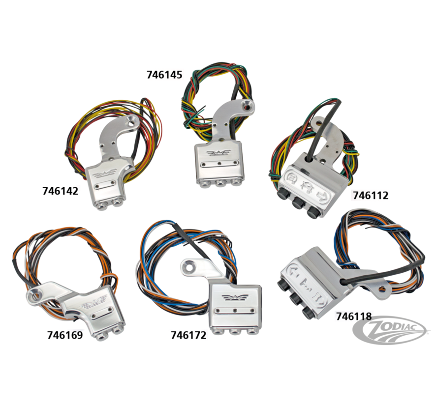 <p>Rebuffini's "Ellipse" and "Comet" controls are not compatible with stock switch housings, you will have to install them with these matching plain 2 button switches, or as 3-,4- and 5 button switch blocks in plain or with EC-compliant engraved symbols.