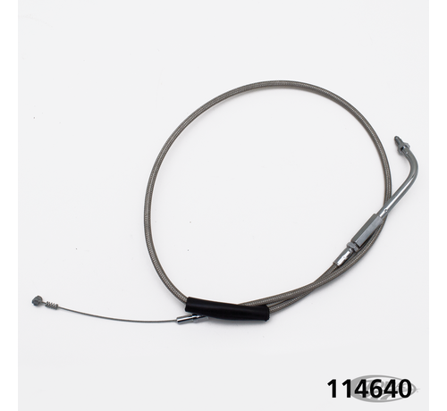 Zodiac (Genuine Zodiac Products) THROTTLE AND IDLE CABLES FOR HARLEY-DAVIDSON & BUELL, GZP Braided BT90 LN=35" 110? idle