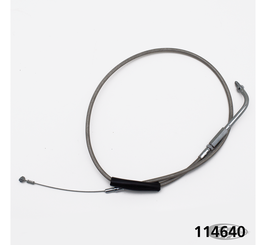 THROTTLE AND IDLE CABLES FOR HARLEY-DAVIDSON & BUELL, GZP Braided BT96 LN=39" 90dgr throttle