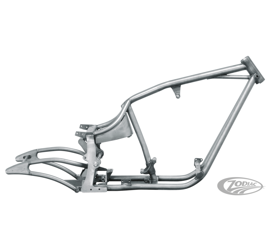 <p>The complete frame kit ZPN 722299 was designed for 5 or 6 speed Right Side Drive Evolution Softail style trannies, but is now obsolete. Some parts and accessories are still available.</p>