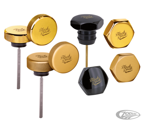 Black Duck Parts Black Duck parts and accessories are what you may call &quot;Jewels for Wheels&quot; and stand out of the crowd because of their perfect finish and laser etched Black Duck logo. These beautiful oil tank caps are a direct replacement for the original oil t