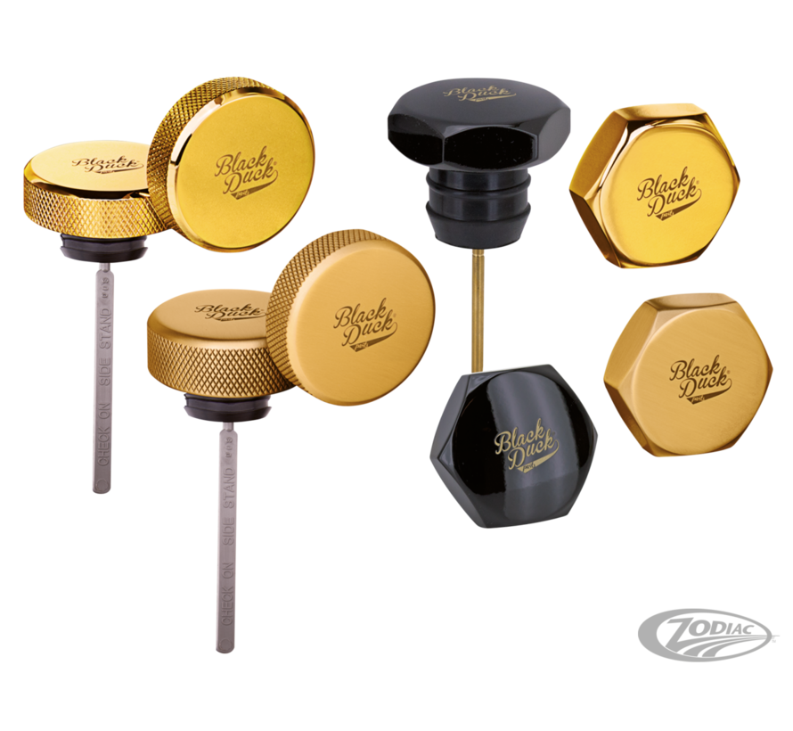 Black Duck parts and accessories are what you may call &quot;Jewels for Wheels&quot; and stand out of the crowd because of their perfect finish and laser etched Black Duck logo. These beautiful oil tank caps are a direct replacement for the original oil t