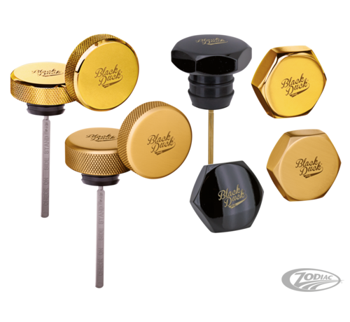 Black Duck Parts Black Duck parts and accessories are what you may call &quot;Jewels for Wheels&quot; and stand out of the crowd because of their perfect finish and laser etched Black Duck logo. These beautiful oil tank caps are a direct replacement for the original oil t