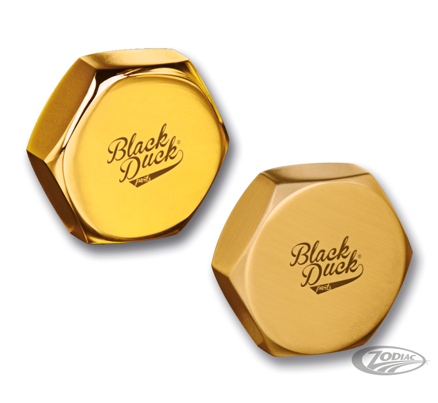 Black Duck parts and accessories are what you may call &quot;Jewels for Wheels&quot; and stand out of the crowd because of their perfect finish and laser etched Black Duck logo. These beautiful oil tank caps are a direct replacement for the original oil t