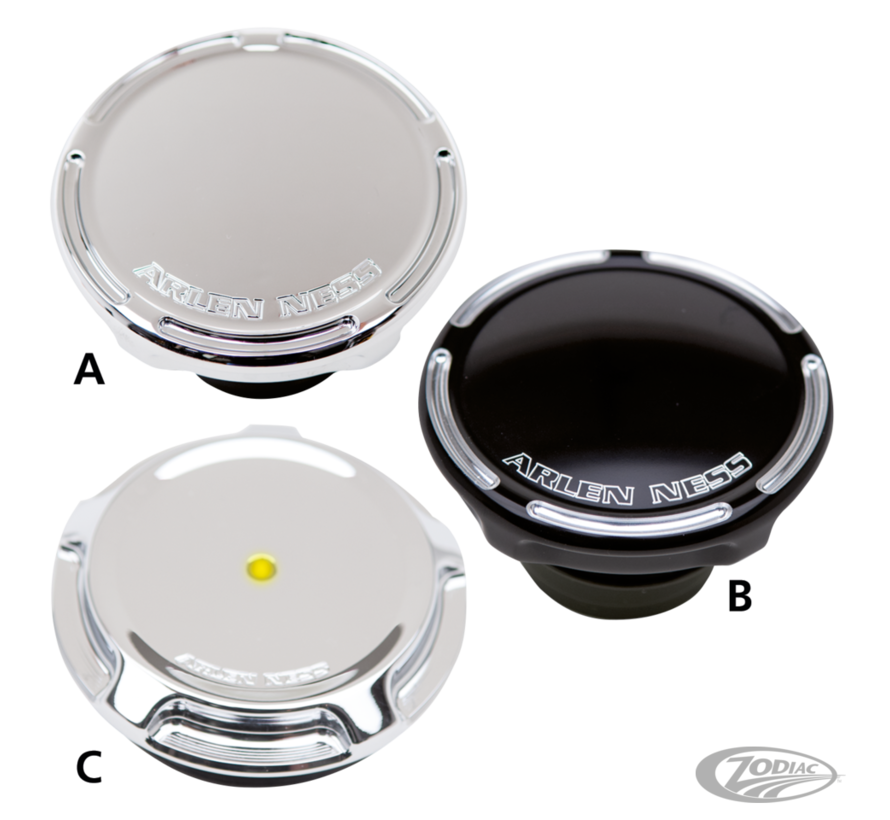 <p>Ness gas caps feature an exclusive ratcheting design that provides proper torque and design alignment. LED fuel gauge gas caps fit tanks originally equipped with a fuel gauge, except those on CAN-Bus equipped models. They are user programmable to light