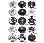 Roland Sands Design RSD GAS CAPS & FUEL GAUGE REPLACEMENT CAPS, RSD GAS CAP MISANO CH 96-17