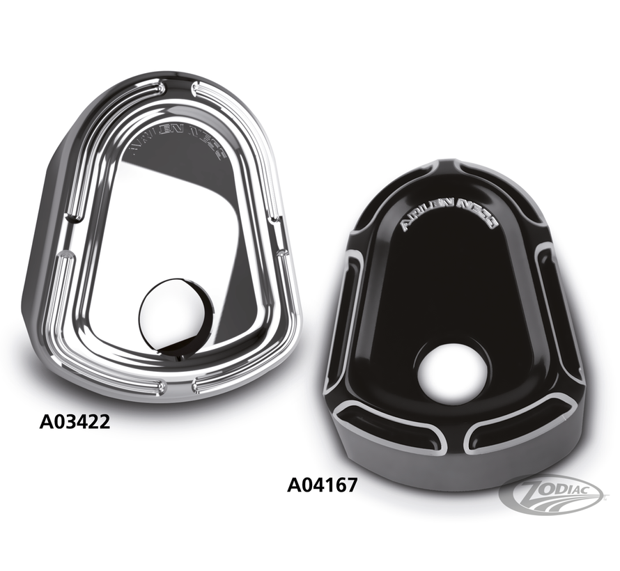 <p>Chrome or black anodized billet aluminum ignition switch cover.</p>