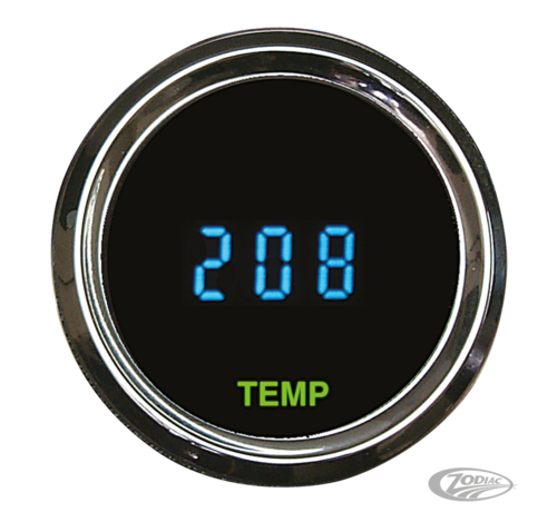 Dakota Digital Displays RPM along with high RPM recall, shift point set, and hour meter. RPM range from 0-9,990 RPM. Scale reading is accurate in 10 RPM resolution.