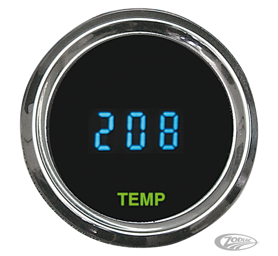 Displays RPM along with high RPM recall, shift point set, and hour meter. RPM range from 0-9,990 RPM. Scale reading is accurate in 10 RPM resolution.