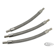 DETACHABLE OIL LINES AND OIL LINE KITS, 8" braided stainless hose w/pipe ends