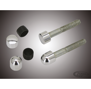 Alu Cap ALUMINUM AND CHROME COVERS FOR ALLEN HEAD SCREWS AND CYLINDER HEAD BOLTS, 5pck ALU-CAP flat for 1/4 allen head