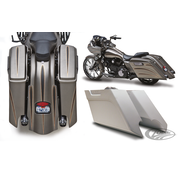 Arlen Ness ARLEN NESS DOWN-N-OUT STRETCHED SADDLEBAGS & FENDERS, DOWN-N-OUT XTRM STRTCH FNDR KIT 09-UP