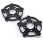 SPECIAL PARTS, VRSC fr hub adapters f/stock discs black