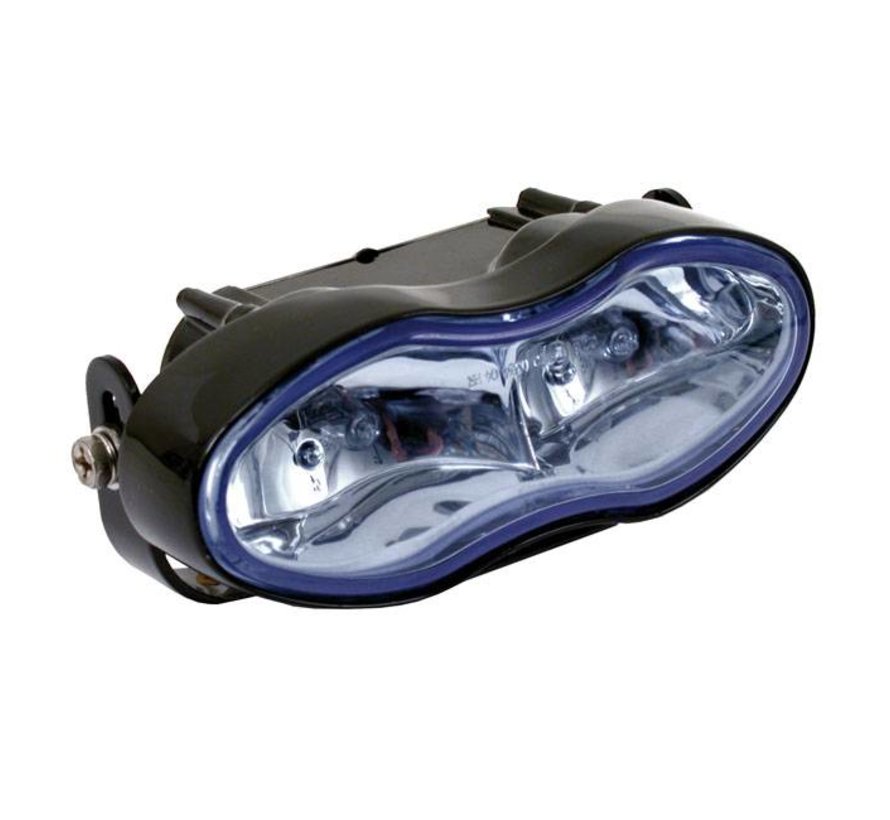 TC-Choppers Oval double headlicht no housing clear or Blue