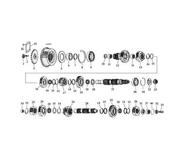 James transmissie 5 versnellingen 80-06 Shovelhead / Evo / Twincam Big Twins