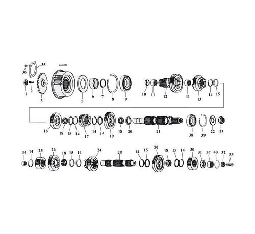 James 5 Vitesse engrenages de transmission 80-06 Shovelhead/Evo/Twincam Bigtwins