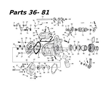 Jims 5 piezas de la transmisión de velocidad 80-06 Shovelhead / Evo y Twincam Bigtwin nr 36-81