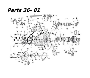 Jims pièces de transmission 5 de vitesse 80-06 Shovelhead / Evo & Twincam Bigtwin nr 36-81