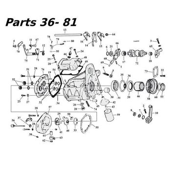 Jims 5-Gang Getriebeteile 80-06 Shovelhead / Evo & Twincam Bigtwin nr 36-81