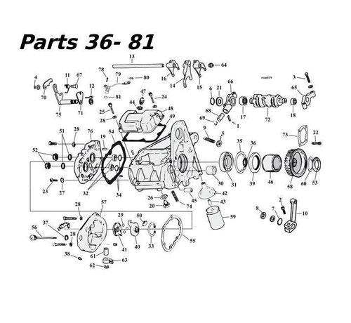 Jims 5-Gang Getriebeteile 80-06 Shovelhead / Evo & Twincam Bigtwin nr 36-81