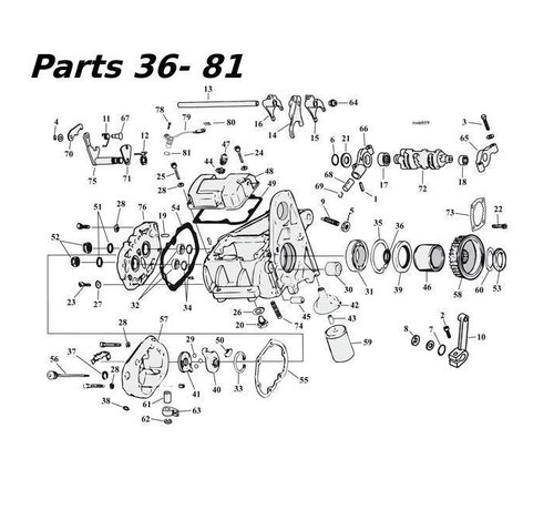 Jims 5 piezas de la transmisión de velocidad 80-06 Shovelhead / Evo y Twincam Bigtwin nr 36-81