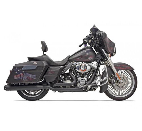 Bassani Harley uitlaat True-dual Down Under Head pijpen 09-15FL BLACK