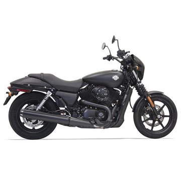 Bassani black Round Can Muffler -HD Street  500/750