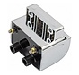 'Late' OEM style ignition coil black or chrome 12V 4 ohm Chrome Fits: > 80-84 Shovel B T ; 80-84 XL