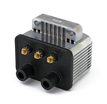 MCS Mini bobina mono fuego. 12V, 3 ohmios. Negro o cromo Se adapta a: > 65-99 BT; 65-03XL.