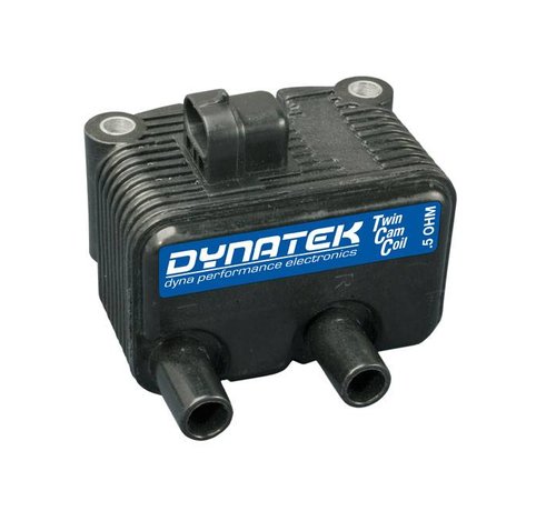 Dynatek OEM style coil 0 5 ohm Fits: > 00-06 Softail; 99-05 Dyna; 02-06 FLT; 04-06 XL sportster