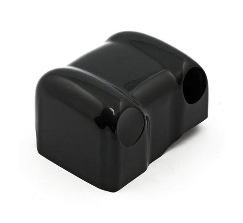 MCS Ignition Coil cover Black/Chrome plain - 07-15 Softail