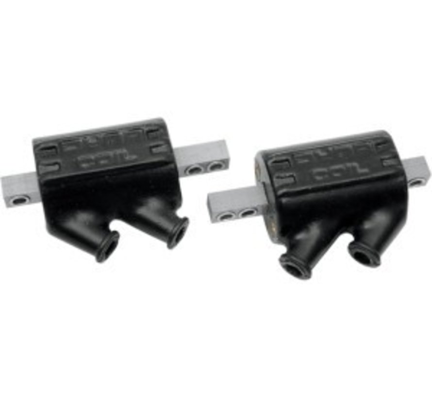 bobine double tour 12V 5 ohm - noir Convient à : > 65-99 Bigtwin 65-03 XL Sportster