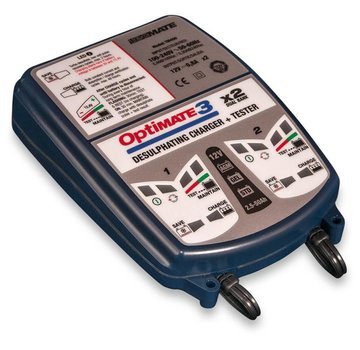 Tecmate CHARGEUR de batterie OPTIMATE 3 -2 BANQUES