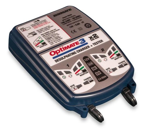 Tecmate CHARGEUR de batterie OPTIMATE 3 -2 BANQUES