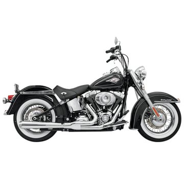 Bassani exhaust Road Rage HS chrome or black , Fits: > 1985-2017 Softail