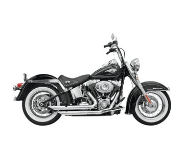 Bassani Auspuff Fireflight 86-15 Softail - Chrom / Schwarz