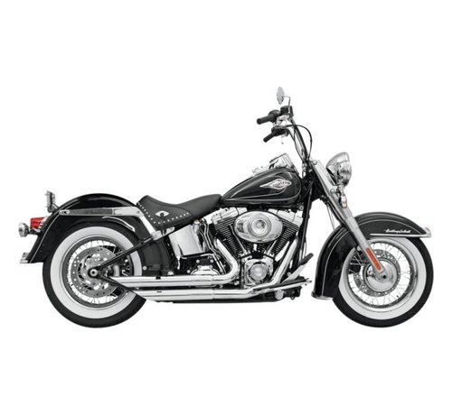 Bassani uitlaat FireFlight 86-15 Softail - chroom / Zwart