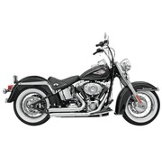 Bassani uitlaat Firepower Firesweep 86-15 Softail - Chroom / Zwart