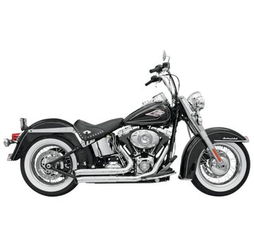 Bassani uitlaat Firepower Firesweep 86-15 Softail - Chroom / Zwart