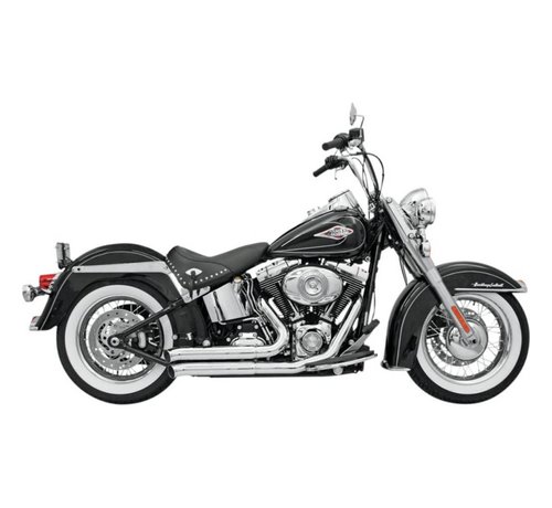 Bassani uitlaat Firepower Firesweep 86-15 Softail - Chroom / Zwart