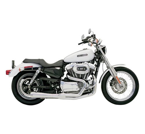 Bassani uitlaat Road Race 2-1 Chroom of Zwart Past op:> 86-03 XL Sportster