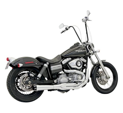 Bassani 2-1 MEGA Road Rage II FXD Chrom oder Schwarz Passend für: 99-17 FXD/​FXDWG