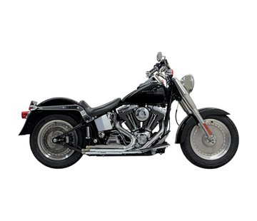 Bassani Escape Pro-Street raya vertical Cortar Cromo / Negro - Softail86-15