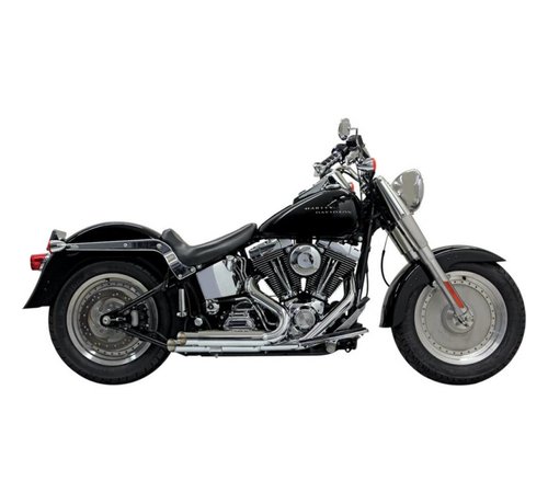 Bassani Échappement Pro-rue Slash Cut Chrome / Noir - Softail86-15