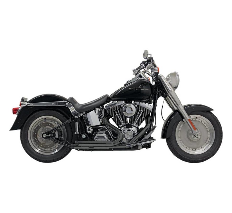 Échappement Pro-rue Slash Cut Chrome / Noir - Softail86-15