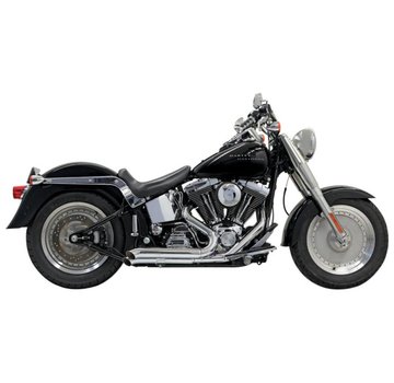 Bassani Échappement Pro-Street, tournez, Chrome / Noir - Softail86-15