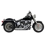 uitlaat Pro-Street Turn Out chroom / Zwart - Softail86-15